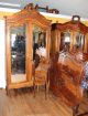 Gorgeous French Antique Walnut Louis Xv Full Size Bed,  Armoire,  & Nightstand 1800-1899 photo 3