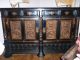 19th Century Carved Ebony And Walnut Sideboard Romayne Panels Griffins Lions 1800-1899 photo 1