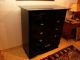 Mid Century Modern Chest Drawers Art Painted In Black Post-1950 photo 2