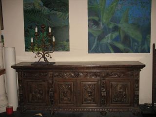 Carved Spanish Sideboard.  Unique. photo