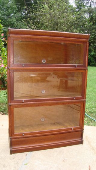 Vintage Barrister Lawyers Bookcase 3 Units + Top+base photo