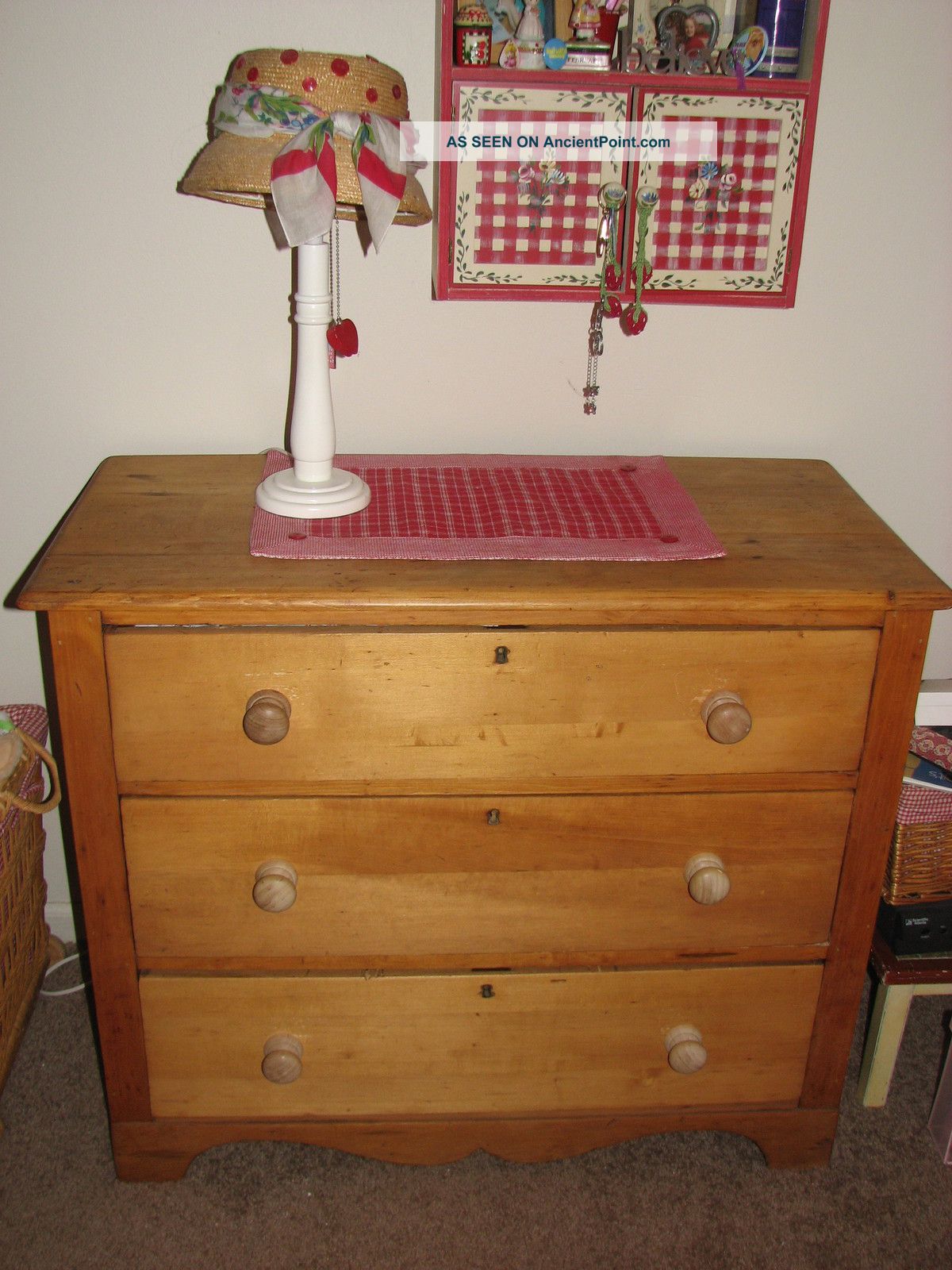 Fabulous Scottish Antique Vintage Pine Dresser,  Org 450.  00 3 Drawer 1900-1950 photo