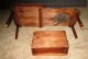 19th Century All Wood Hand Made Cobbler ' S Bench.  Leather Seat; W/ Tool Drawer 1800-1899 photo 5