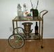 Mid Century Hollywood Regency Brass And Glass Bar Or Tea Serving Cart Post-1950 photo 5