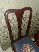 High - Back Mahogany Needlepoint Desk/vanity Chair 1800-1899 photo 2