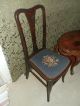 High - Back Mahogany Needlepoint Desk/vanity Chair 1800-1899 photo 3