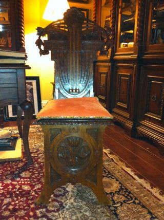 Antique Art Nouveau Chairs - Pair photo