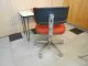 1970 ' S Cole Orange Fabric Desk Office Chair Mid Century Retro Modern Chrome 1900-1950 photo 5