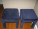Pair Mid Century Modern Hollywood Regency Upholstered Stools Benches Ottomans Post-1950 photo 1