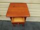 50851 Vintage Pine Shaker Style One Drawer End Table Stand Post-1950 photo 2