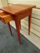 50851 Vintage Pine Shaker Style One Drawer End Table Stand Post-1950 photo 3
