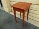 50851 Vintage Pine Shaker Style One Drawer End Table Stand Post-1950 photo 7