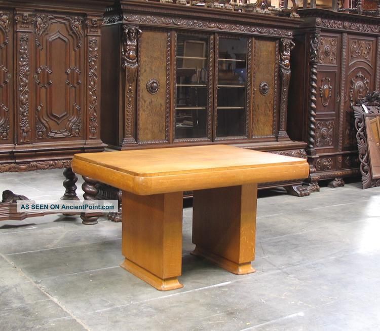 6025 - 3 : Oak French Art Deco Table / Desk 1900-1950 photo