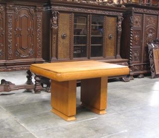 6025 - 3 : Oak French Art Deco Table / Desk photo