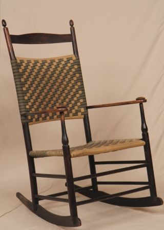 Antique Shaker Mushroom Cap 7 Rocker Arm Chair C.  Late 19th - Early 20th Century photo