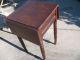 Antique 2 Drawer Primitive Sheraton Side Table Night Stand 1840 ' S Drop Leaf $239 1800-1899 photo 2