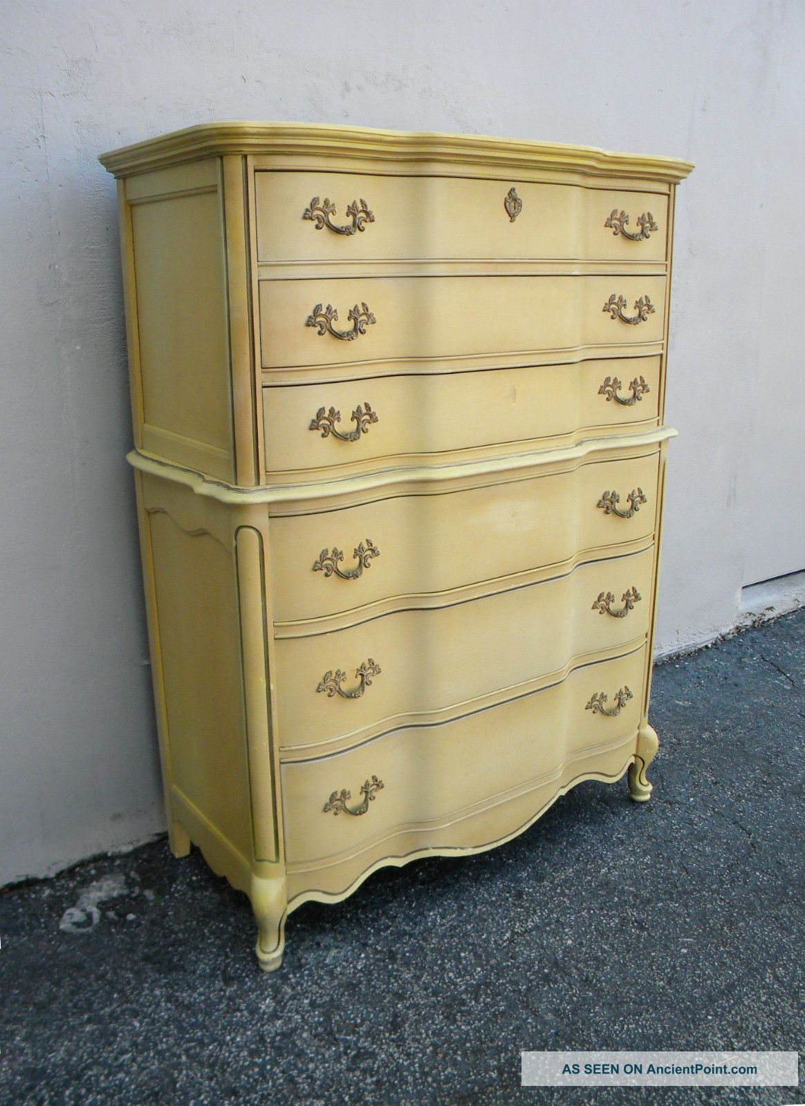 French Tall Painted Chest Of Drawers By Bassett 2390 Post-1950 photo