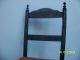 Antique Black Stenciled Sewing Rocker With Rush Bottom - & Sturdy 1900-1950 photo 2