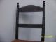 Antique Black Stenciled Sewing Rocker With Rush Bottom - & Sturdy 1900-1950 photo 4