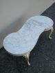 French Painted Kidney Shape Marble Top Coffee Table 2270 Post-1950 photo 3