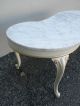 French Painted Kidney Shape Marble Top Coffee Table 2270 Post-1950 photo 5