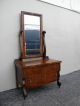 Early 1900 ' S Empire Flame Walnut Vanity Desk With Mirror 2478 1900-1950 photo 2