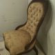 Antique Tufted Queen Anne Chair.  Solid Mohagony And Mewly Reupholsterd 1800-1899 photo 11