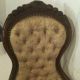 Antique Tufted Queen Anne Chair.  Solid Mohagony And Mewly Reupholsterd 1800-1899 photo 2