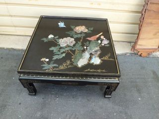 50665 Decorated Embellished Oriental Square Coffee Table photo