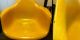 Eames Yellow Gray Rocking Chair Double Triangle Fiberglass Herman Miller Rocker Post-1950 photo 10