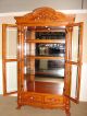 Mahogany Curio Cabinet,  Ornate China Closet,  Antique Reproduction,  Lighted Other photo 3