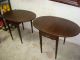 Pair Mid Century Mahogany Drop Leaf Nightstands Tables 1900-1950 photo 4