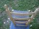 Antique Wood Ladder Back Child Doll Chair Old Paint Kids Textile Seat Unknown photo 7
