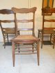 1940 ' S Set Of Four Oak Ladderback Cane Seat Diner Chairs Post-1950 photo 9