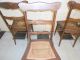 1940 ' S Set Of Four Oak Ladderback Cane Seat Diner Chairs Post-1950 photo 10