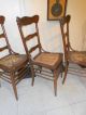1940 ' S Set Of Four Oak Ladderback Cane Seat Diner Chairs Post-1950 photo 5