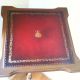 Antique Guild Edge Leather Top Candle Stand Solid Cherry,  Fine& Sturdy 1900-1950 photo 3