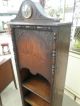 Antique Small Bookcase With Clock & Plant Holder Circa 1920 (clock Works) 1900-1950 photo 4