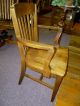 Antique Oak Chair Office,  Armchair,  Industrial,  Refinished Made In Usa 1900-1950 photo 2