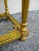 Mid Century Glass Top Gold Leaf Side Table 1479 Post-1950 photo 9