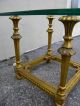 Mid Century Glass Top Gold Leaf Side Table 1479 Post-1950 photo 10