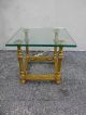 Mid Century Glass Top Gold Leaf Side Table 1479 Post-1950 photo 2