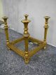 Mid Century Glass Top Gold Leaf Side Table 1479 Post-1950 photo 5