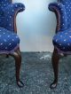 Pair Of French Mahogany Queen Anne Legs Side By Side Chairs 1886 1900-1950 photo 9