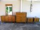 Mid Century Modern Hand Carved Low Dresser With Mirror Post-1950 photo 11