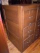 Antique 4 Pc Oak 9 Drawer File With Flat File Sectional Library Bureau Co 1920 ' S 1900-1950 photo 3