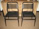 2 Herbst Style Black Metal Bungy Cord Dining Side Chairs Mid Century Post Modern Post-1950 photo 2