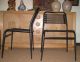 2 Herbst Style Black Metal Bungy Cord Dining Side Chairs Mid Century Post Modern Post-1950 photo 3