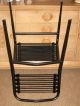 2 Herbst Style Black Metal Bungy Cord Dining Side Chairs Mid Century Post Modern Post-1950 photo 6