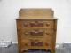 Early 1900 ' S Victorian Oak/chestnut Small Dresser/wash Stand 846 1900-1950 photo 2